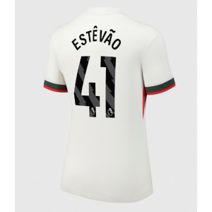 Chelsea Estevao Willian #41 Jalkapallovaatteet Naisten Vieraspaita 2025-26 Lyhythihainen